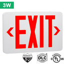 Red LED Exit Emergency Sign Light - Standard - Battery Backup, Dual LED Lamp ABS Fire Resistance UL-Listed 120-277V (RED EXIT SIGN)