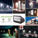 TANLITE 100W LED Full Cut OffWall Pack Light 13000LM 5000K-With Photocell-Replaces 400 watt Metal halide/HPS- IP65-UL+DLC Listed