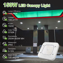 TANLITE 150W LED Canopy Light-5700K-Square-19500 Lumen-Gas Station Lighting-5 Years Warranty