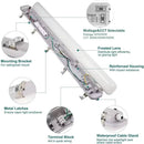 TANLITE 4FT LED Vapor Tight Light,Wattage 30W/40W 60W CCT 3000K/4000K/5000K LED Vapor Proof 4ft Light Fixture for Cold Storage Facilities, Car Washes, Parking Garages, UL Listed