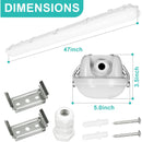 TANLITE 4FT LED Vapor Tight Light,Wattage 30W/40W 60W CCT 3000K/4000K/5000K LED Vapor Proof 4ft Light Fixture for Cold Storage Facilities, Car Washes, Parking Garages, UL Listed