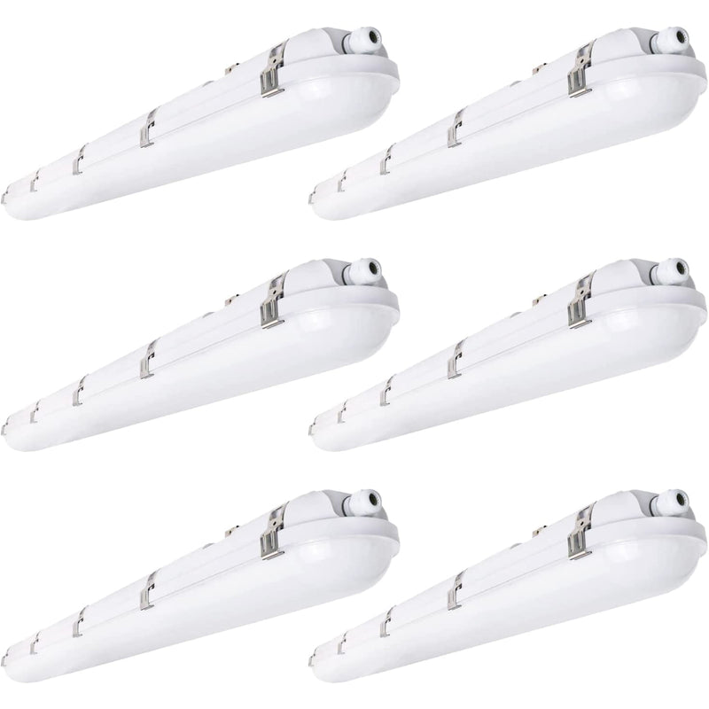 4FT LED Vapor Tight Light,Wattage 30W/40W 60W CCT 3000K/4000K/5000K LED Vapor Proof 4ft Light Fixture for Cold Storage Facilities, Car Washes, Parking Garages, UL Listed (6 Pack)