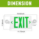 TANLITE Led Red/Green LED Exit Sign, UL-Listed Emergency Light - Dual LED Lamp ABS Fire Resistance