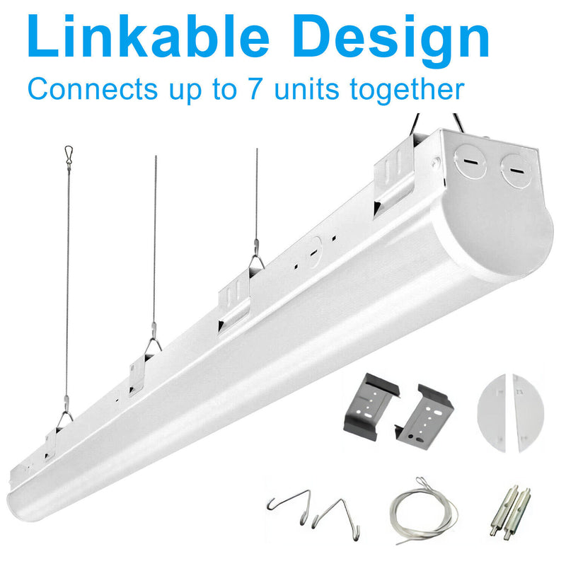 4 Pack-4ft Linkable LED Linear Strip Light-40W 5200LM-3500K/4000K/5000K Selectable DLC UL Certified 5 Years Waranty