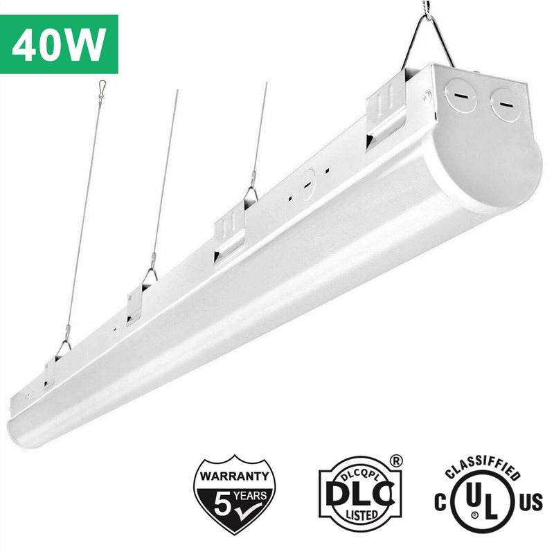 4 Pack-4ft Linkable LED Linear Strip Light-40W 5200LM-3500K/4000K/5000K Selectable DLC UL Certified 5 Years Waranty