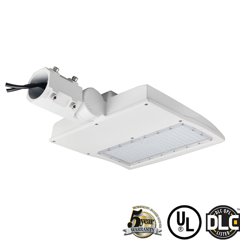 150W White LED Parking Lot Light-21,000 Lumens-AC 100~277V-300W Metal Halide Equivalent-5000K-DLC UL Listed